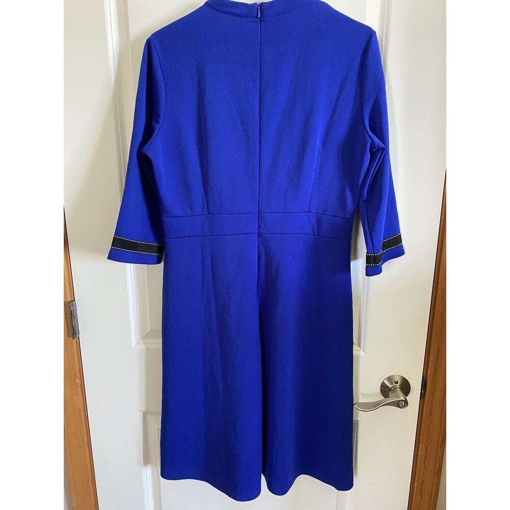 HOMEYEE Dress NWT Royal Blue Modest Work Business Cocktail Size 2XL US 12 - Picture 7 of 13